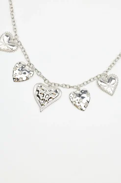 5 Heart Station Necklace*Garage Clothing Clearance