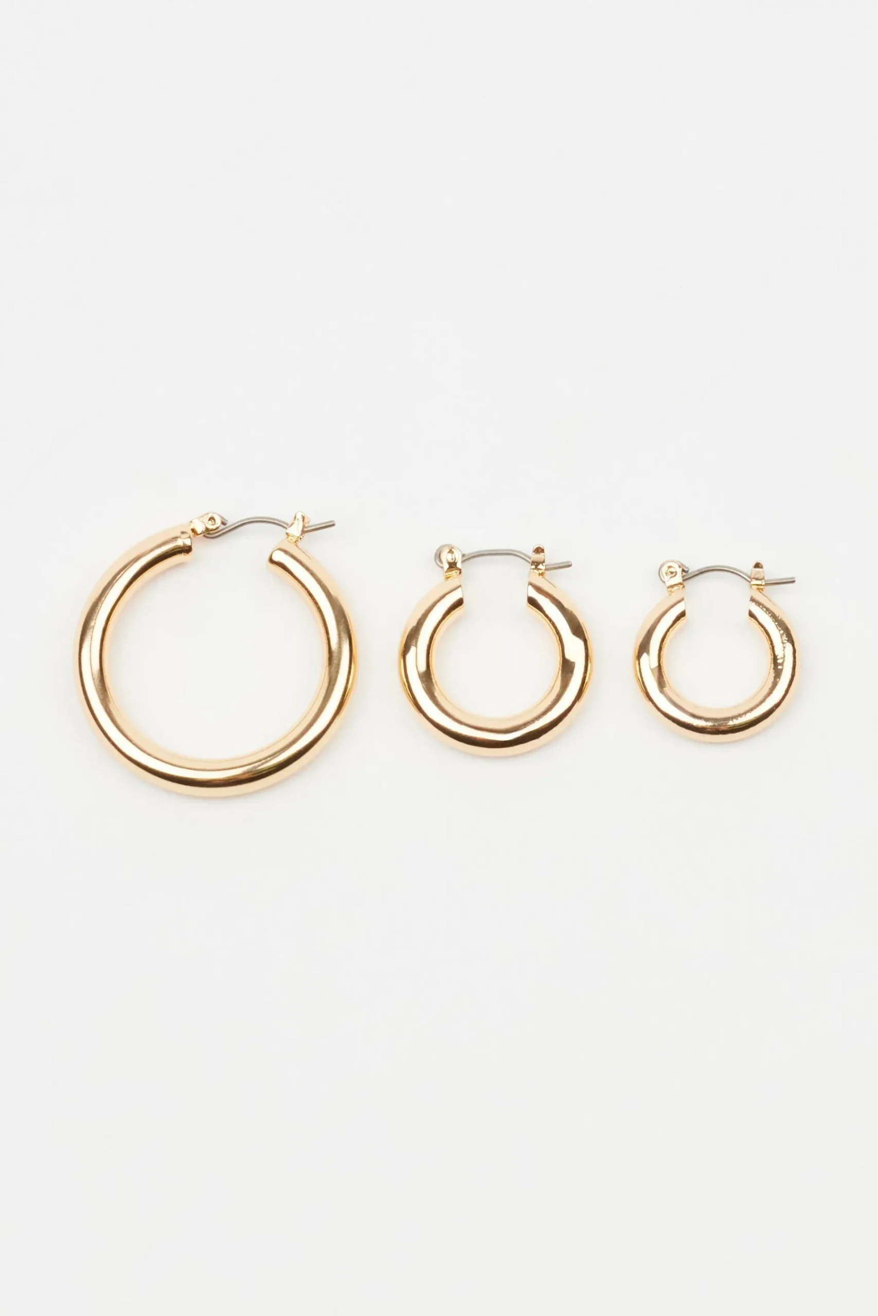 3 Pack Hoop Earrings*Garage Clothing Discount