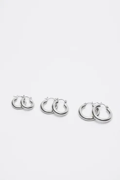 3 Pack Hoop Earrings*Garage Clothing Shop