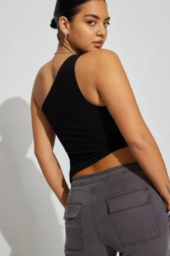 Asymmetric Off Shoulder Tank Top*Garage Clothing Online