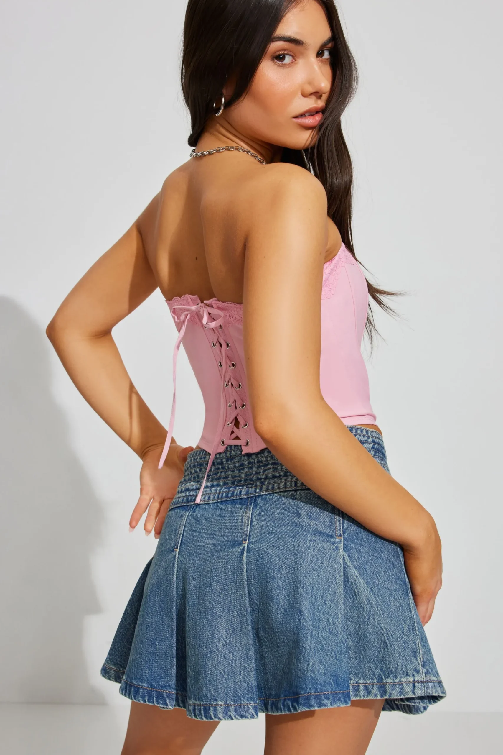 Carolina Lace Trim Corset*Garage Clothing Hot