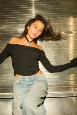 Corset Hem Off Shoulder Top*Garage Clothing New