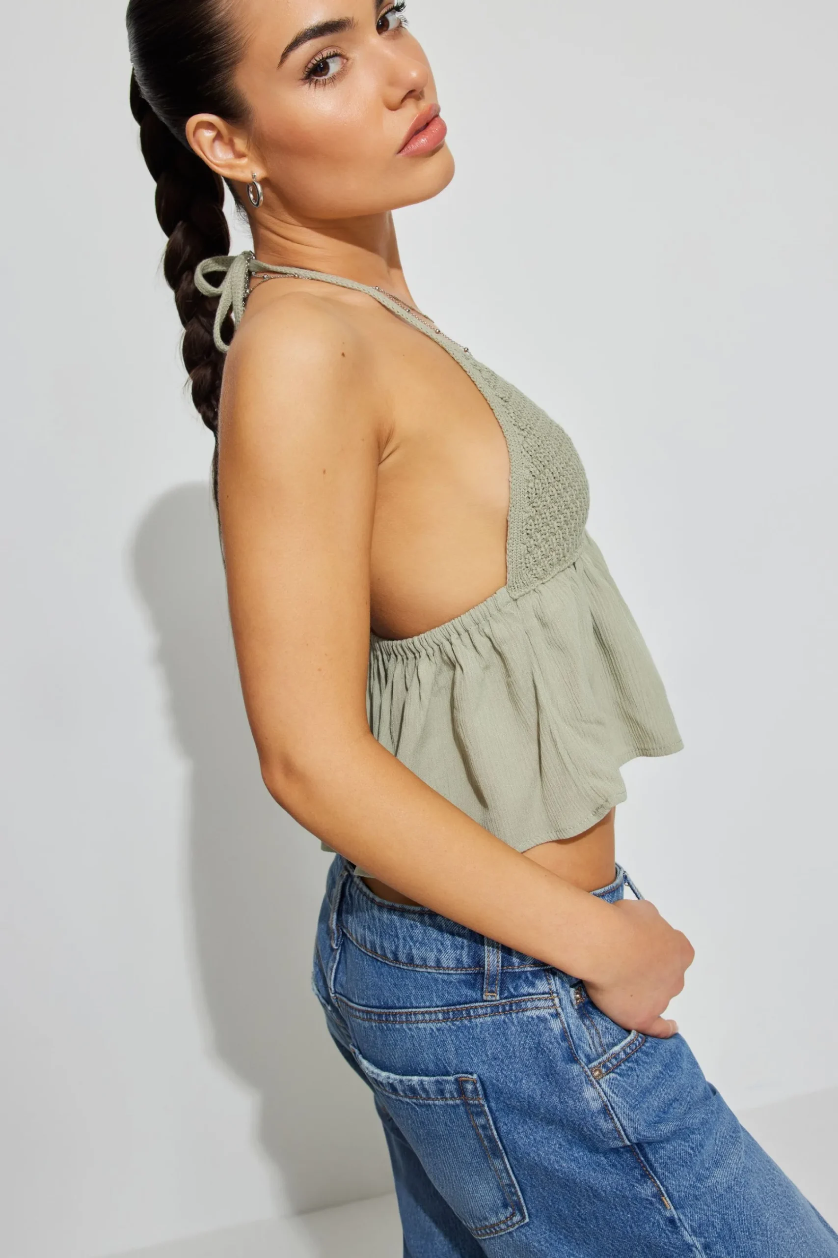 Crochet Halter Top*Garage Clothing Cheap