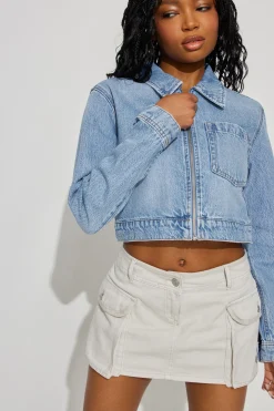 Cropped Denim Jacket*Garage Clothing Fashion