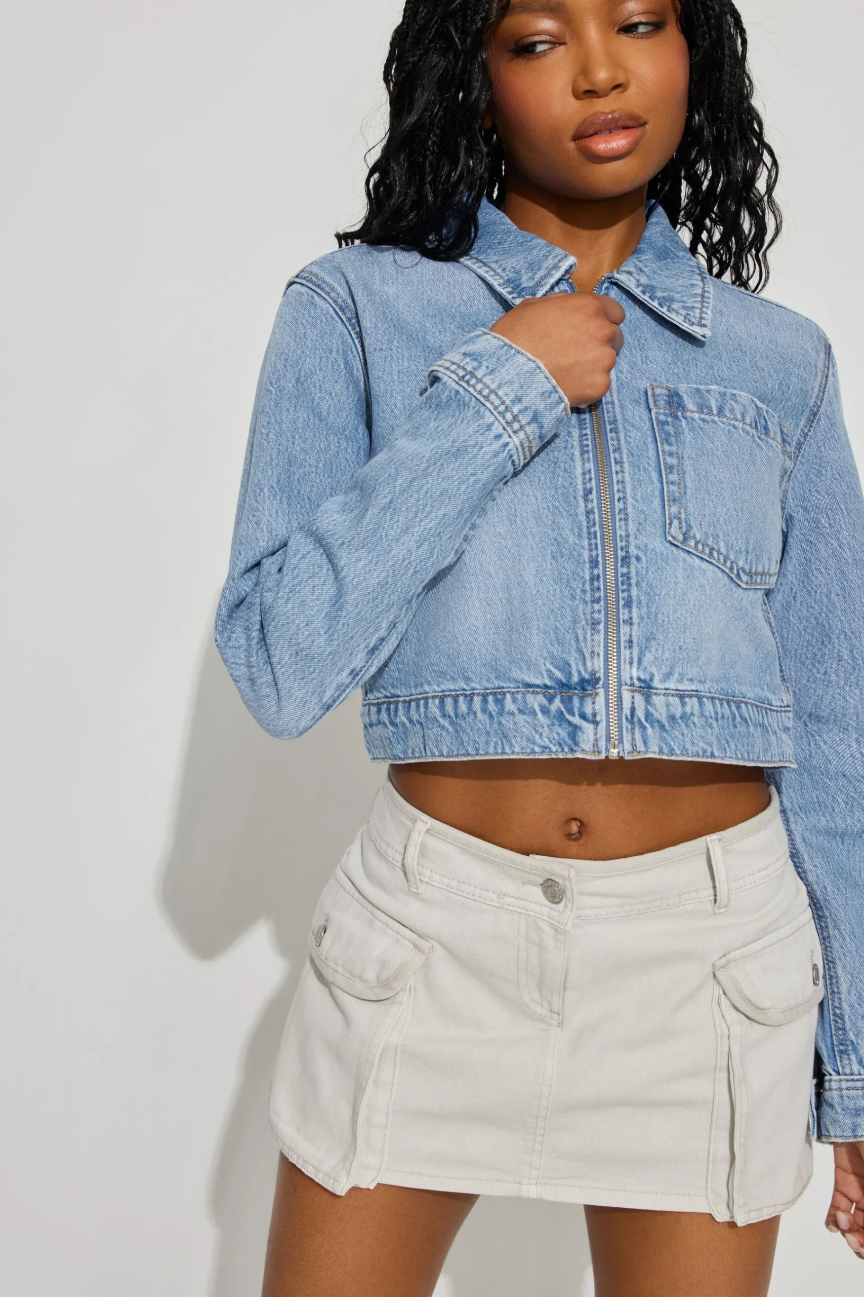 Cropped Denim Jacket*Garage Clothing Fashion