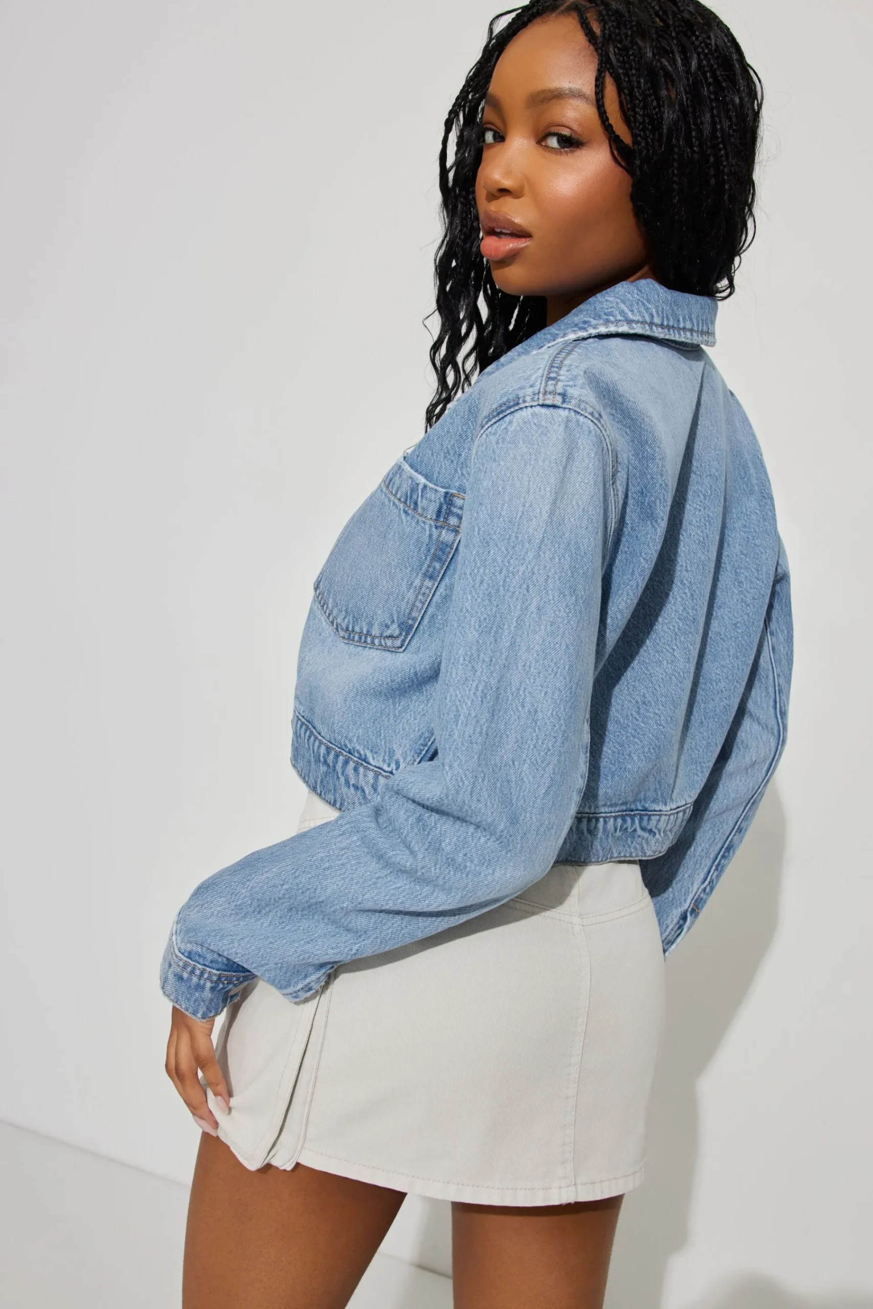 Cropped Denim Jacket*Garage Clothing Fashion