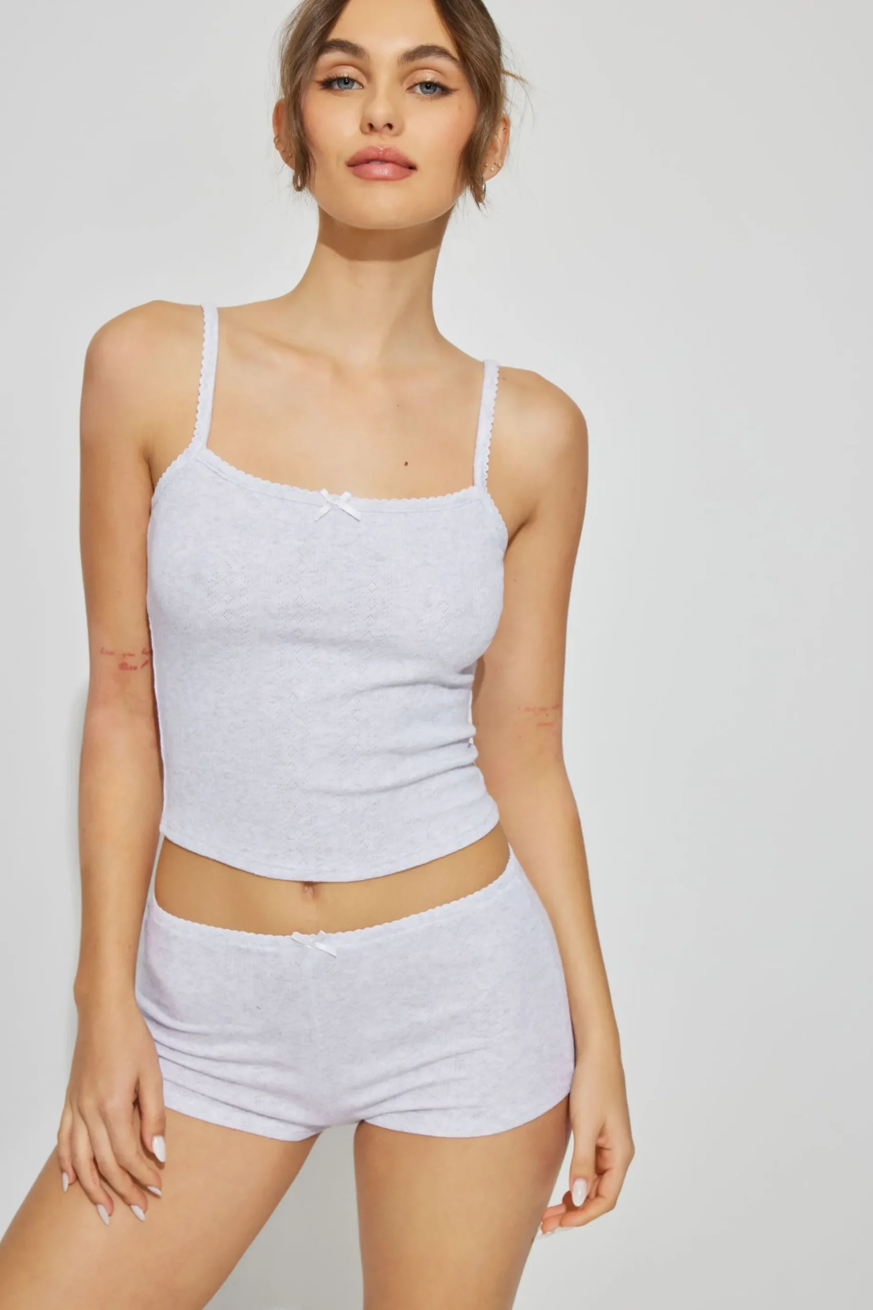 Cropped Pointelle Cami*Garage Clothing Hot