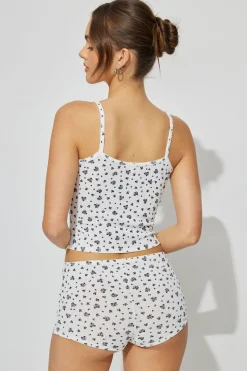 Cropped Pointelle Cami*Garage Clothing Best Sale