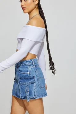 Denim Cargo Mini Skirt*Garage Clothing Sale