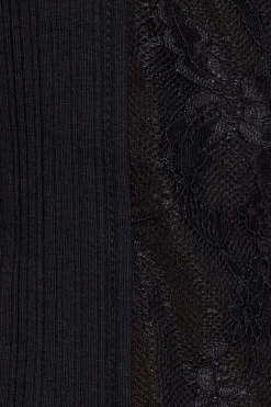 Flyaway Lace Rib Top*Garage Clothing Discount
