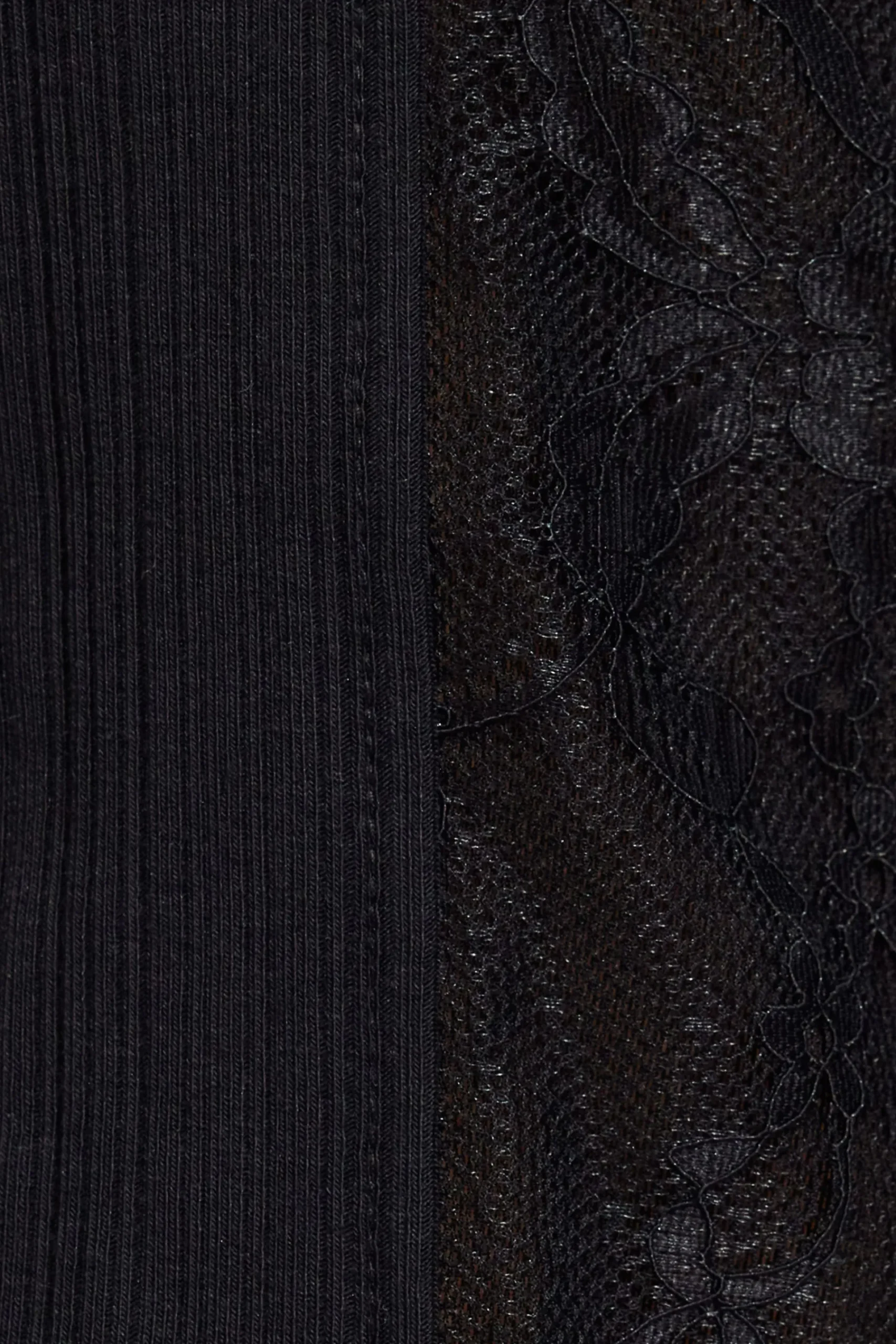 Flyaway Lace Rib Top*Garage Clothing Discount