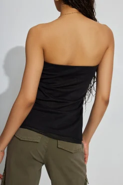 Flyaway Ruched Tube Top*Garage Clothing Discount