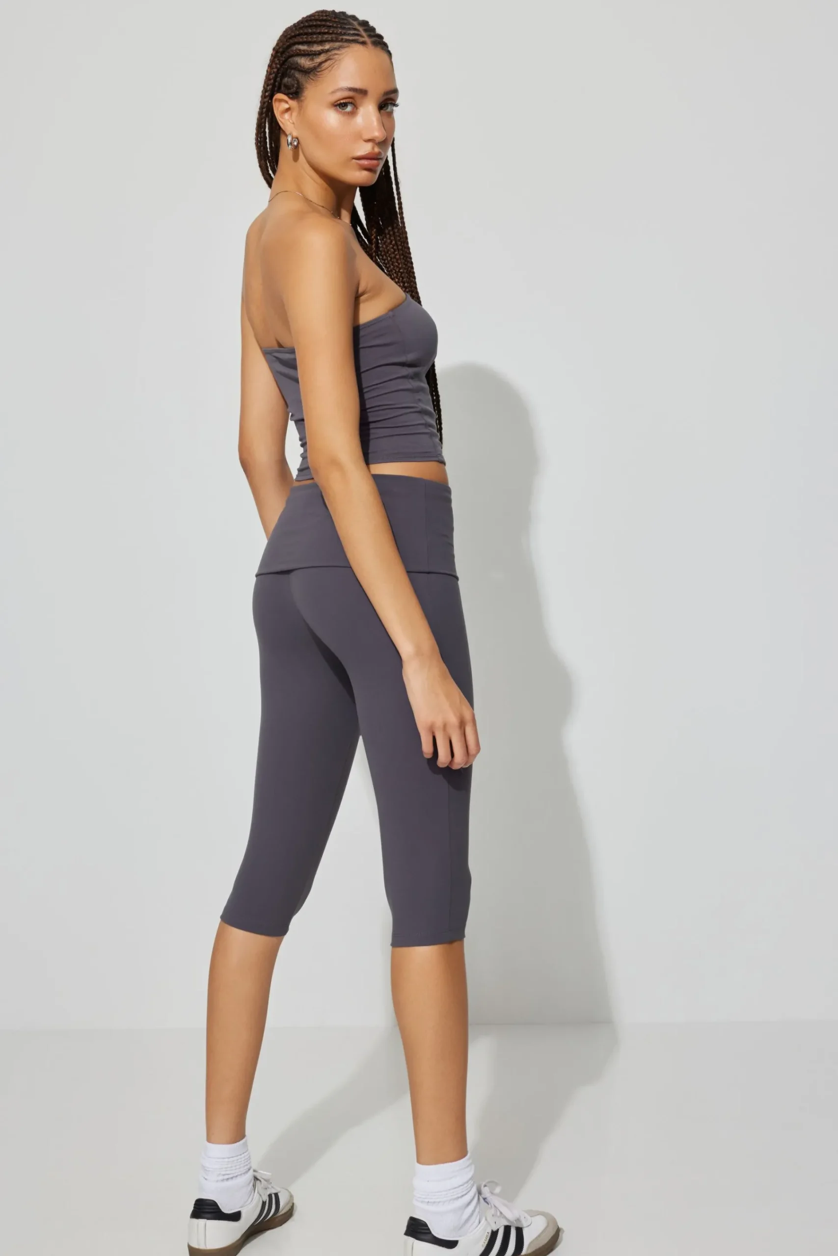 Fold Over Capri Legging*Garage Clothing Sale