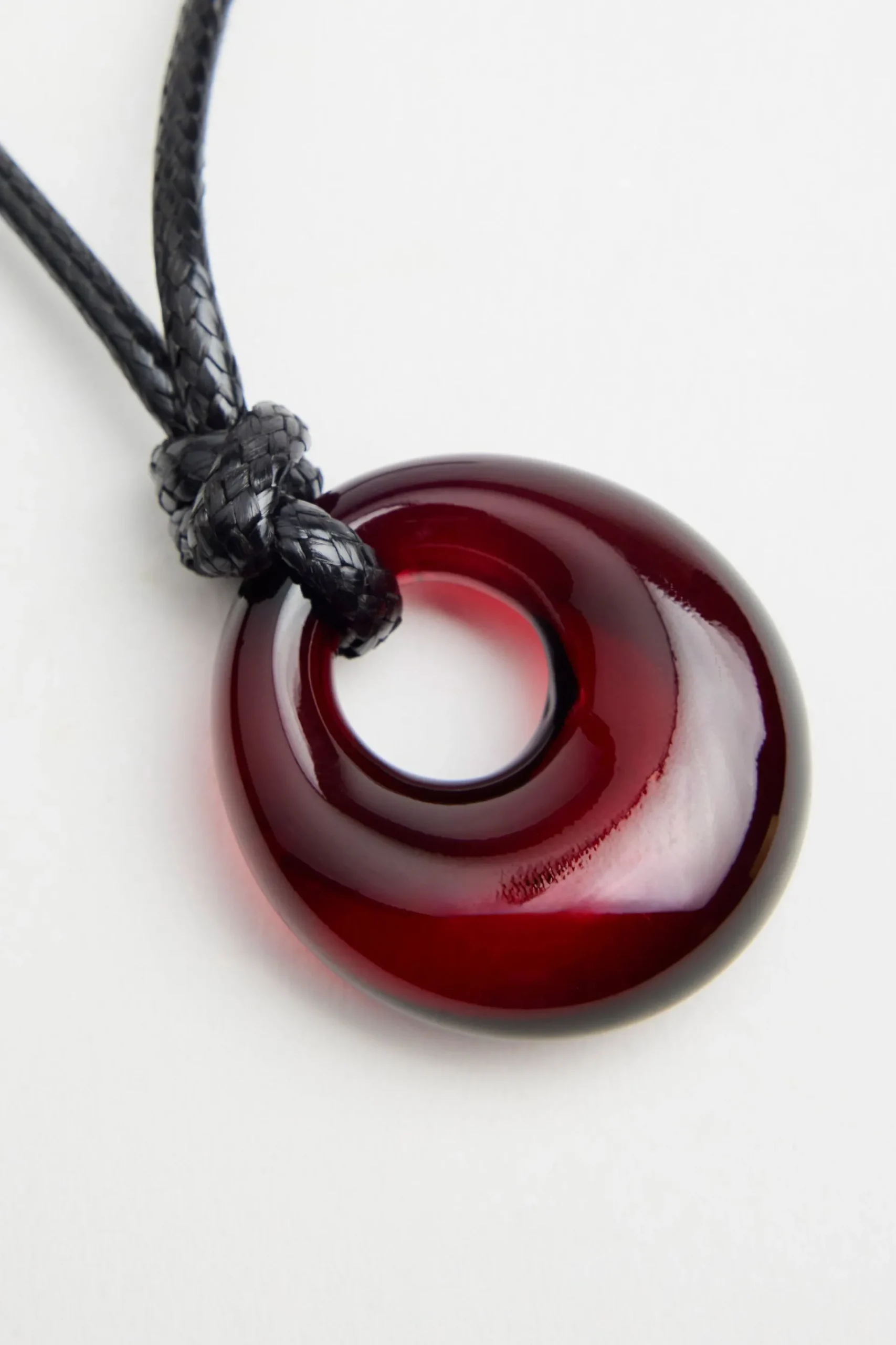 Glass Oval Cord Necklace*Garage Clothing Discount