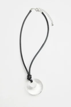 Glass Oval Cord Necklace*Garage Clothing Best Sale