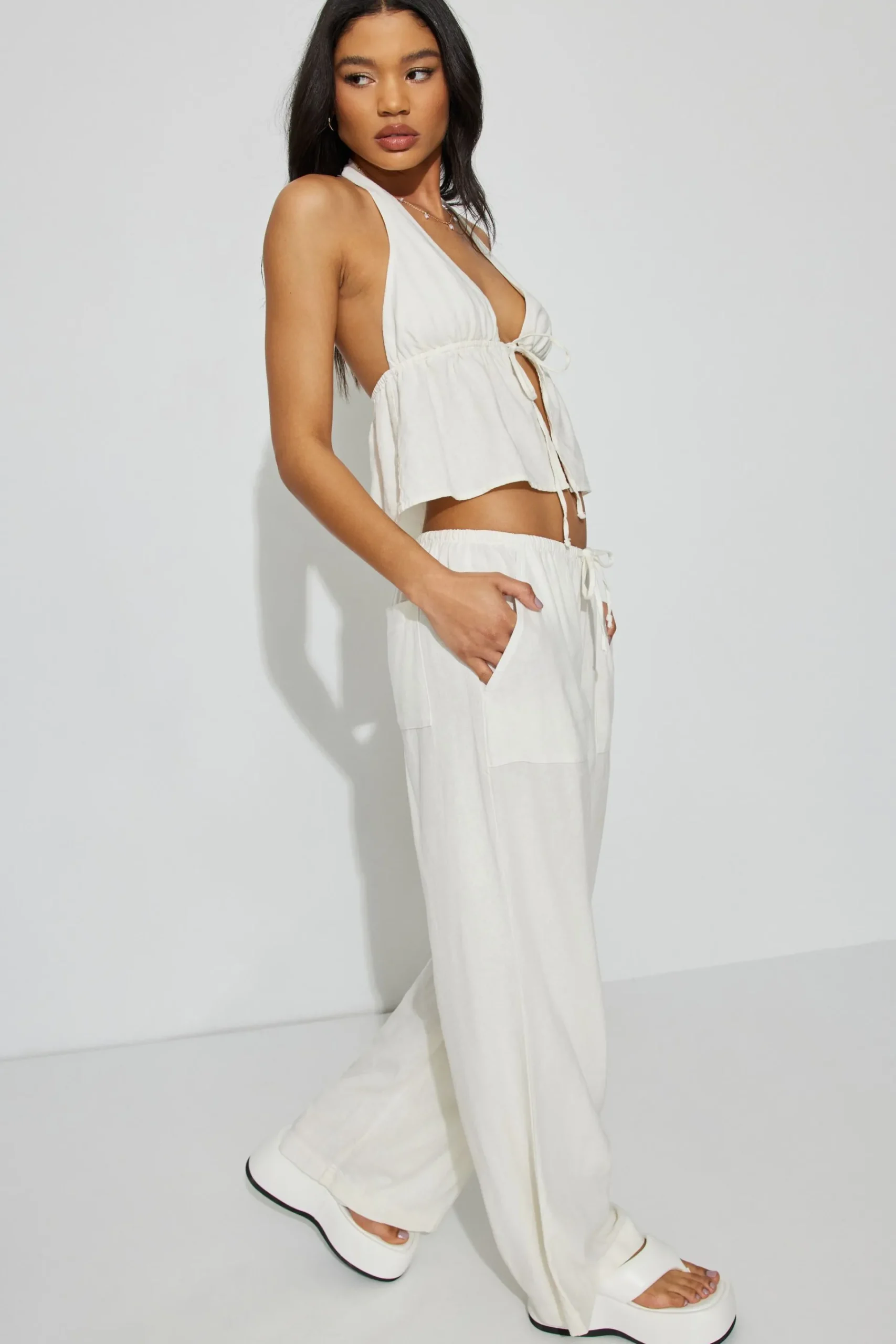 Halter Flyaway Top*Garage Clothing Cheap