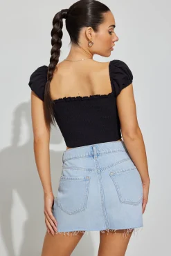 High Rise Denim Skirt*Garage Clothing Clearance