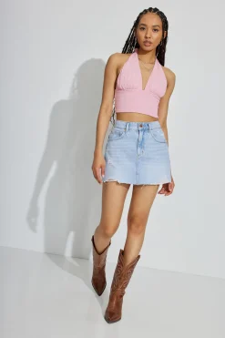 High Rise Denim Skirt*Garage Clothing Online