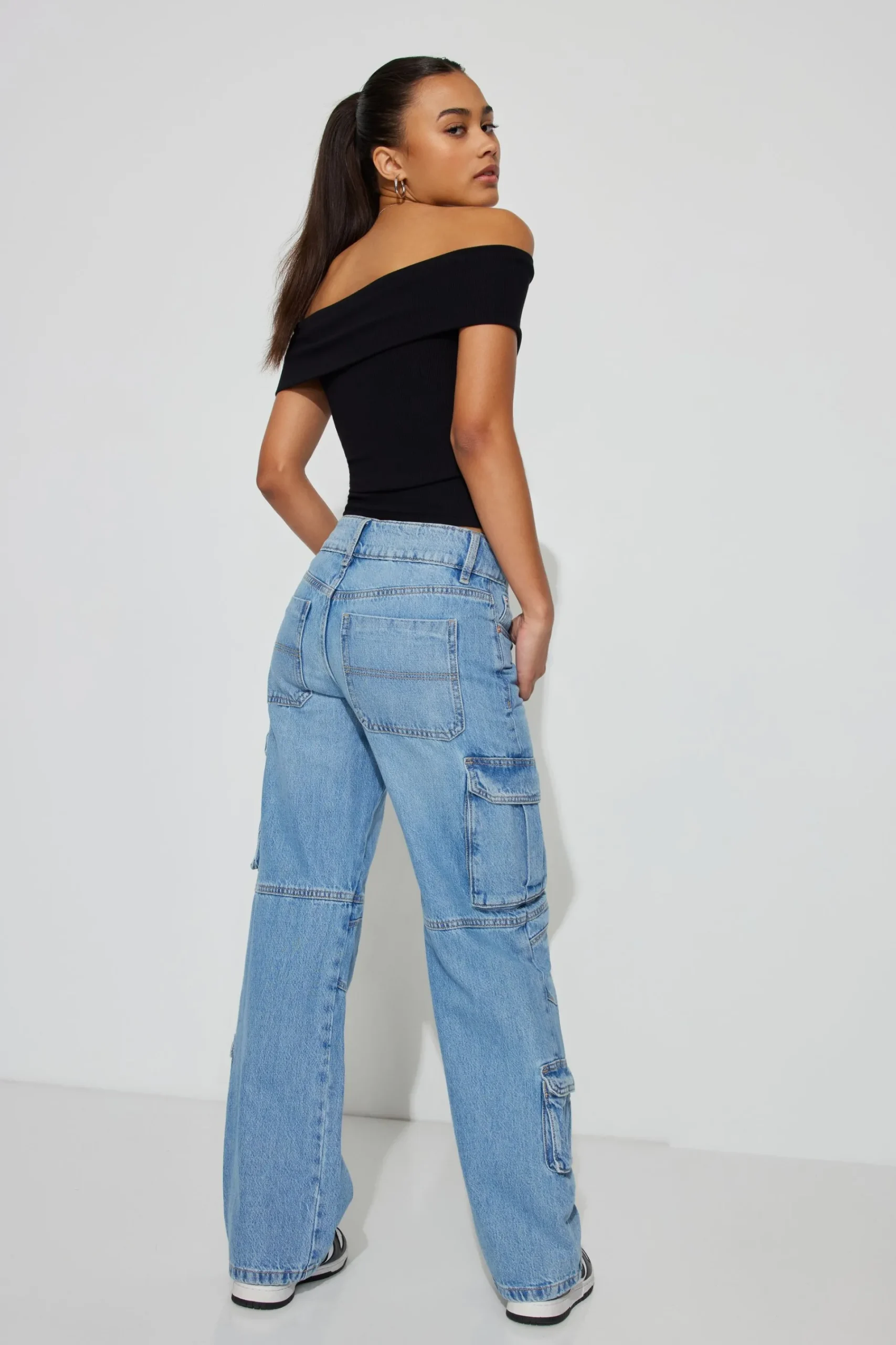 High Rise Wide Cargo Jean*Garage Clothing Best Sale