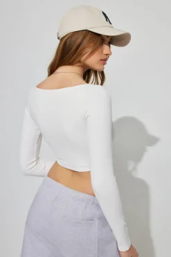 Long Sleeve Scoop Micro Top*Garage Clothing Discount