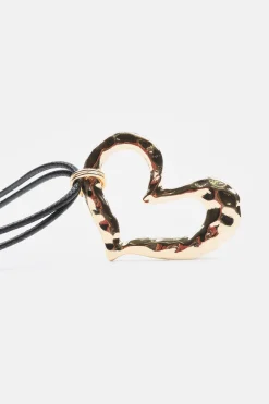 Melted Heart Cord Necklace*Garage Clothing Discount