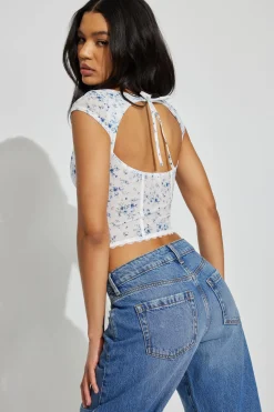 Milan Mesh Tie Back Bustier*Garage Clothing Cheap