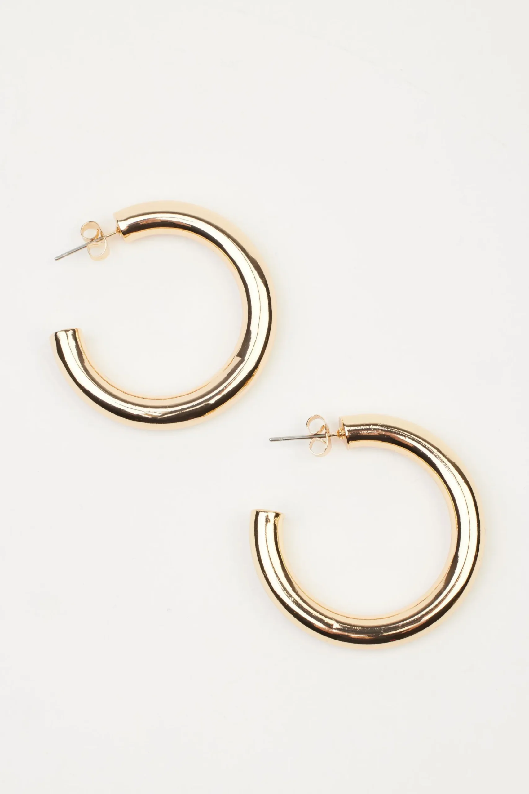 40Mm Thick Hoop Earrings*Garage Clothing Fashion