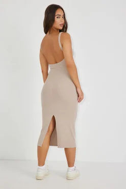 Naomi Low Back Midi Dress*Garage Clothing Online