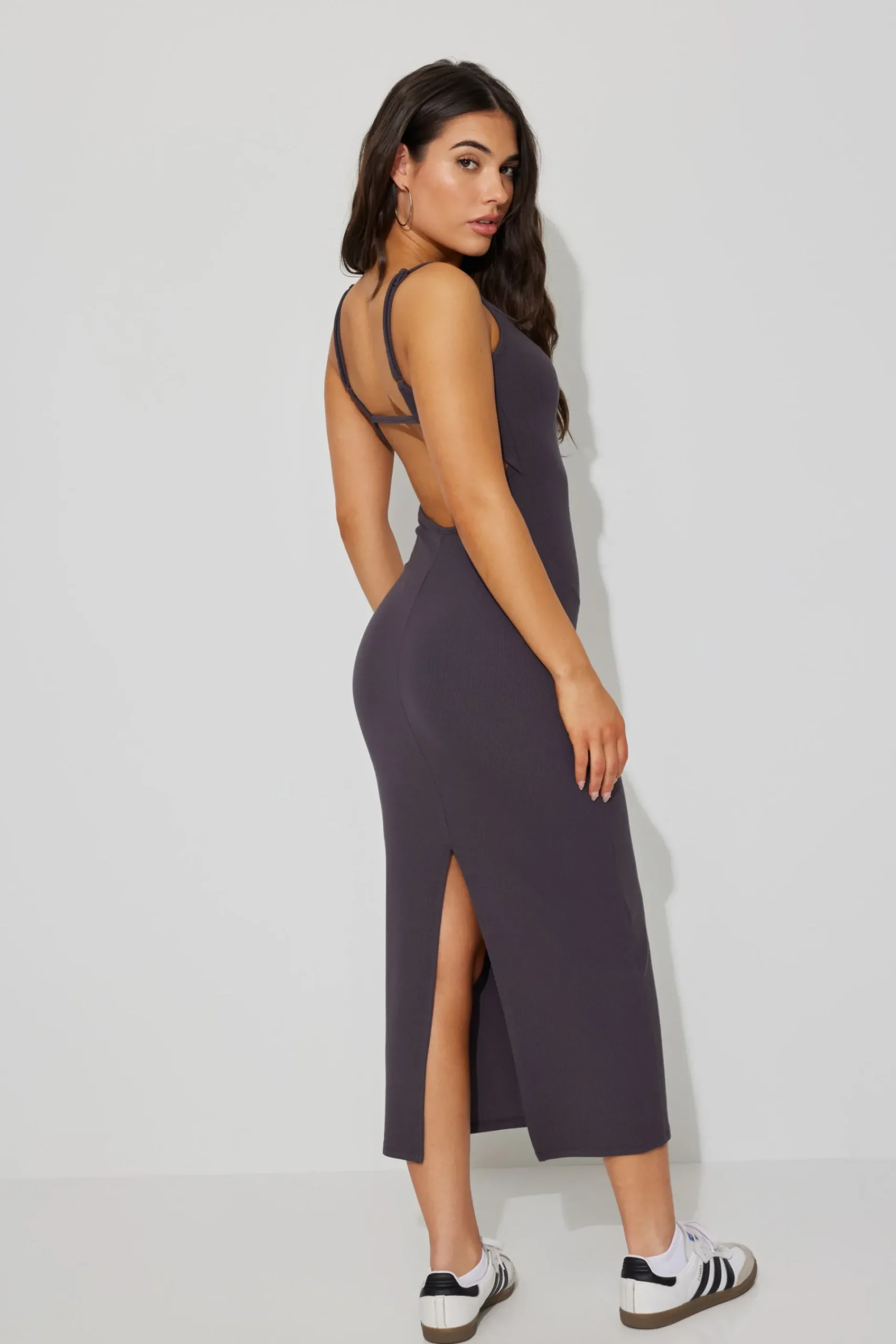 Natalie Low Back Midi Dress*Garage Clothing Cheap