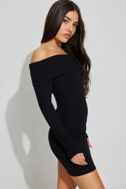 Off Shoulder Long Sleeve Mini Dress*Garage Clothing Flash Sale