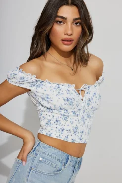 Off Shoulder Short Sleeve Top*Garage Clothing Clearance