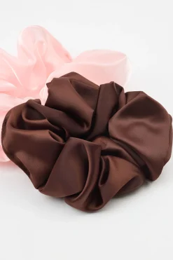 Pack Of 2 Satin Scunchies*Garage Clothing Shop