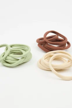 Pack Of 18 Seamless Hair Elastics*Garage Clothing Fashion
