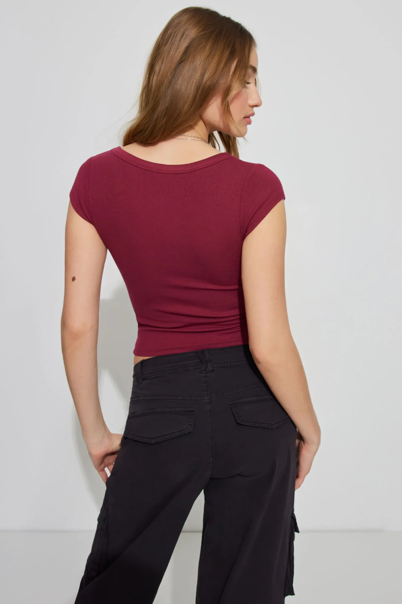 Pamela Scoop Neck Tee*Garage Clothing Clearance