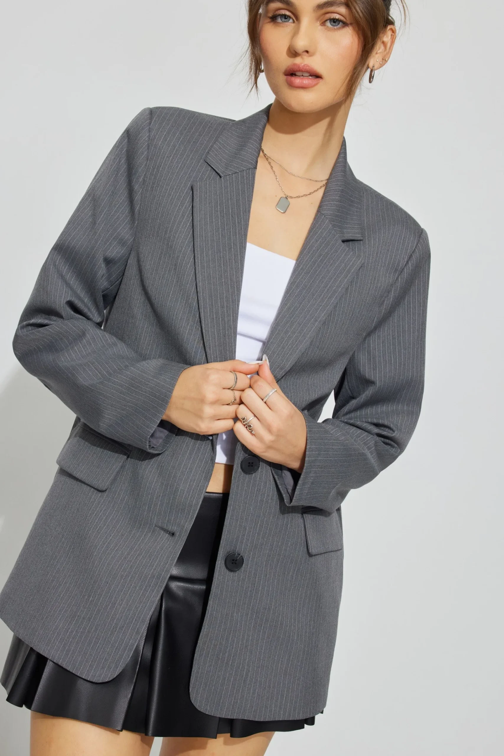 Pinstripe Blazer*Garage Clothing Fashion
