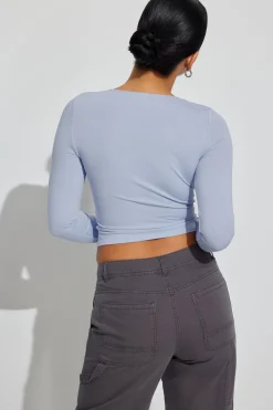 Portia Square Neck Long Sleeve Top*Garage Clothing Shop