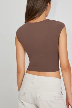 Portia Square Neckline Tee*Garage Clothing Cheap