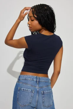 Portia Square Neckline Tee*Garage Clothing Fashion
