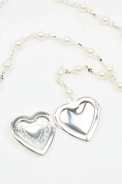 Rosary Heart Locket Necklace*Garage Clothing Sale