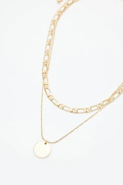 Set Of 2 Chain & Medallion Necklaces*Garage Clothing Outlet
