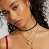 Set Of 3 Choker, Rose & Locket Necklaces*Garage Clothing Fashion