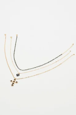 Set Of 3 Cross & Heart Necklaces*Garage Clothing Fashion