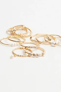 Set Of 12 Delicate Rings*Garage Clothing Clearance