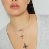 Set Of 3 Flower, Cross, & Roses Necklace*Garage Clothing Hot