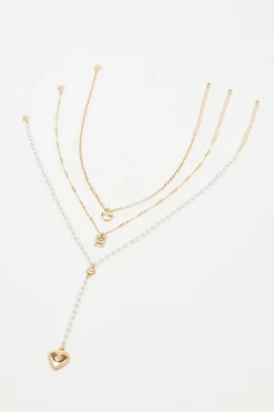 Set Of 3 Heart Pendant Necklace*Garage Clothing Flash Sale