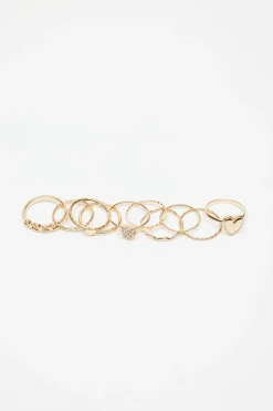 Set Of 10 Hearts Ring Pack*Garage Clothing Online