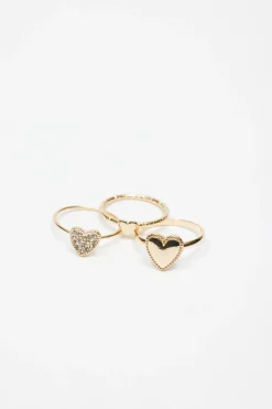 Set Of 10 Hearts Ring Pack*Garage Clothing Online