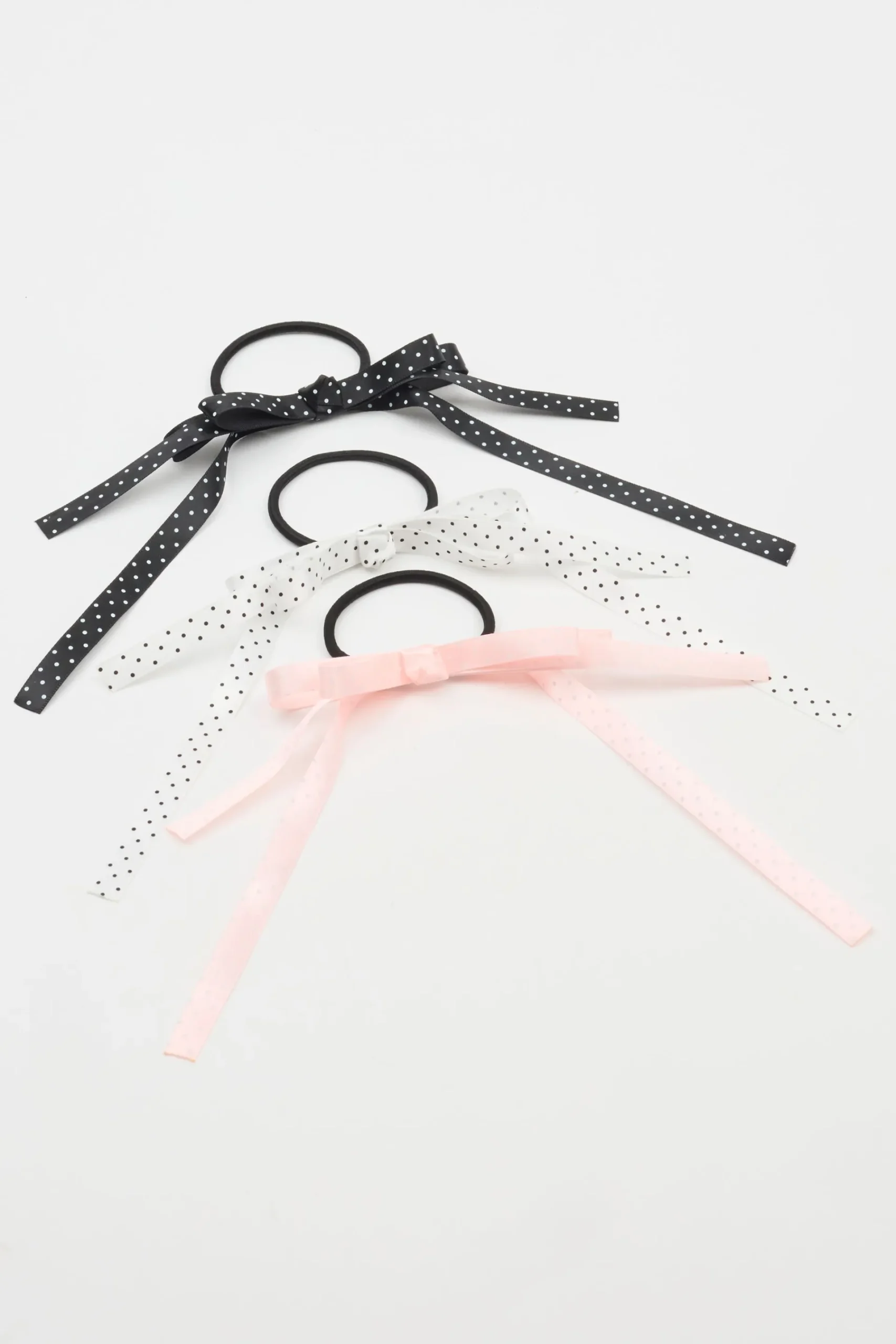 Set Of 6 Ribbon Bow Hair Elastics*Garage Clothing New