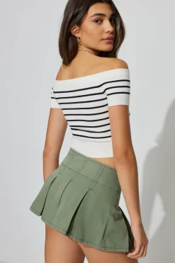 Short Sleeve Off Shoulder Sweater*Garage Clothing Online