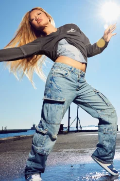 Slouchy Cargo Jean*Garage Clothing Cheap